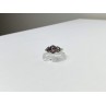 925 Sterling Silver Pink Topaz & Goshenite Ring Size 9.5