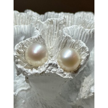 925 STERLING SILVER FRESH WATER PEARL EARRINGS LENGTH 0.5 Inch
