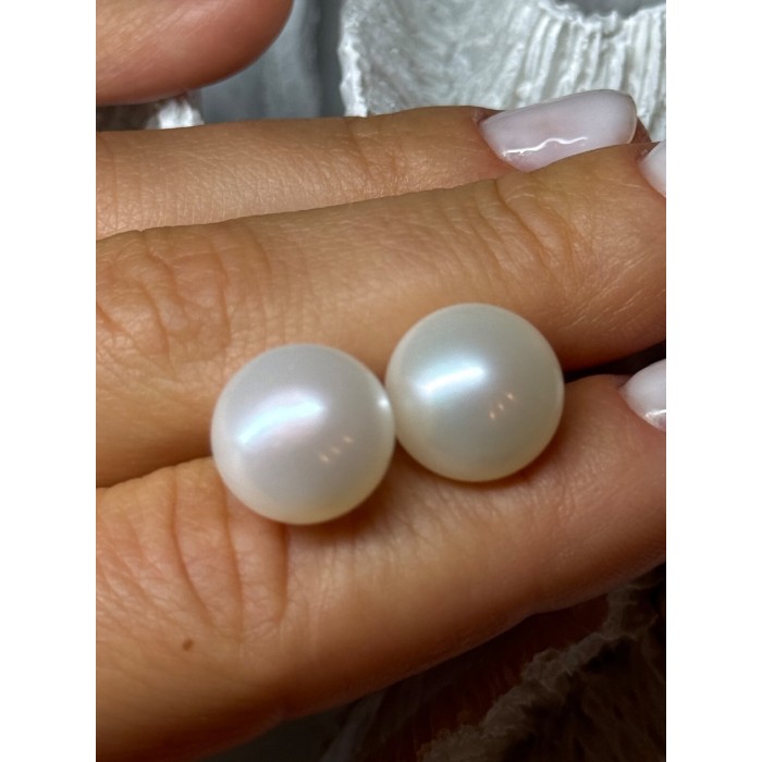 925 STERLING SILVER FRESH WATER PEARL EARRINGS LENGTH 0.5 Inch