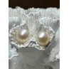 925 STERLING SILVER FRESH WATER PEARL EARRINGS LENGTH 0.5 Inch