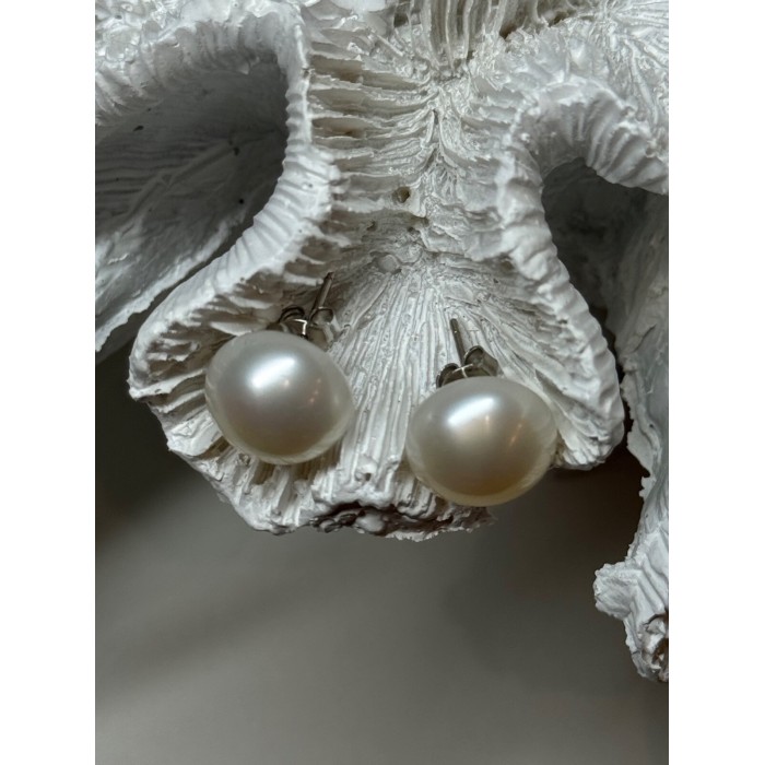 925 STERLING SILVER FRESH WATER PEARL EARRINGS LENGTH 0.5 Inch