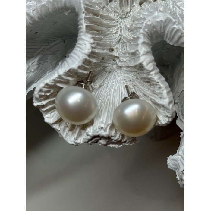 925 STERLING SILVER FRESH WATER PEARL EARRINGS LENGTH 0.5 Inch