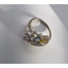 925 Sterling Silver & Multicolor CZ Ring Size 7.5