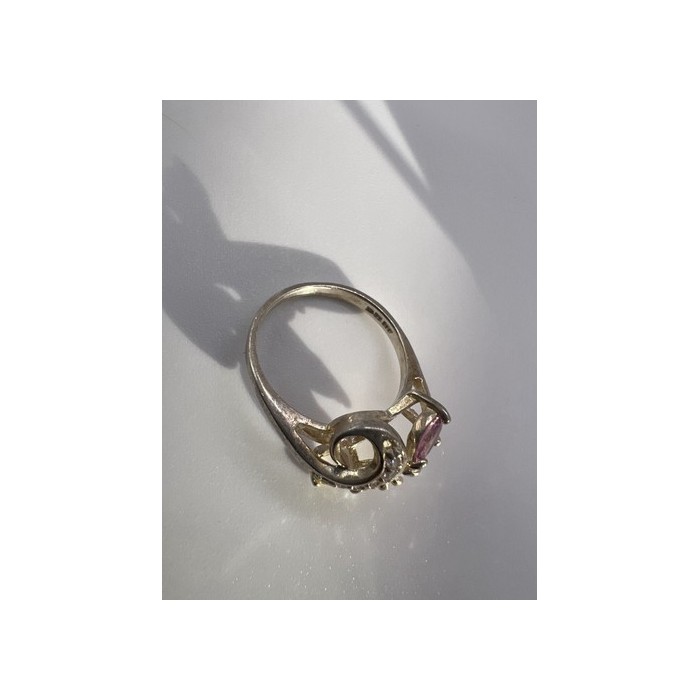925 Sterling Silver & Multicolor CZ Ring Size 7.5