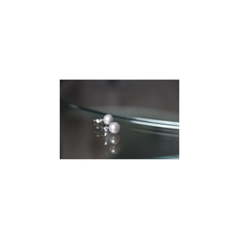 925 Sterling Silver Gray Pearls Earrings