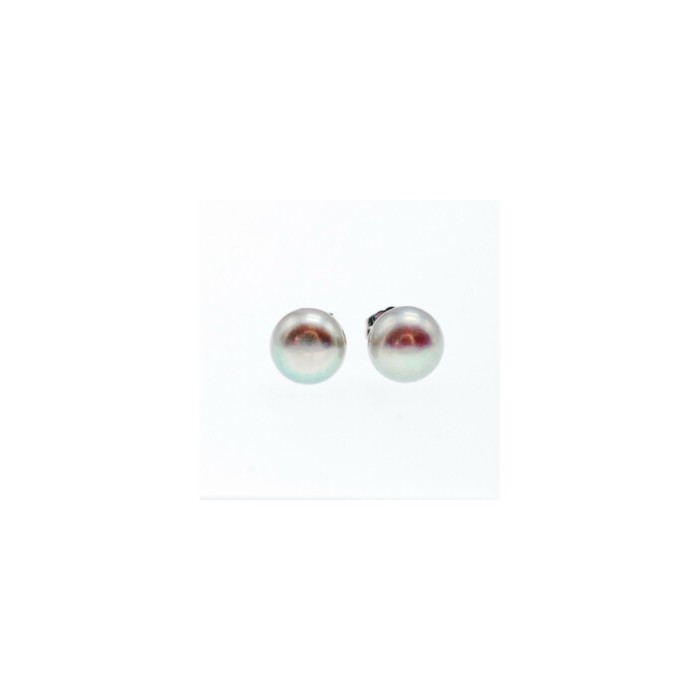 925 Sterling Silver Gray Pearls Earrings