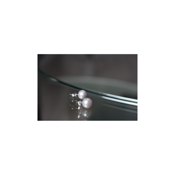 925 Sterling Silver Gray Pearls Earrings