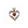 10K YELLOW & WHITE GOLD GARNET 