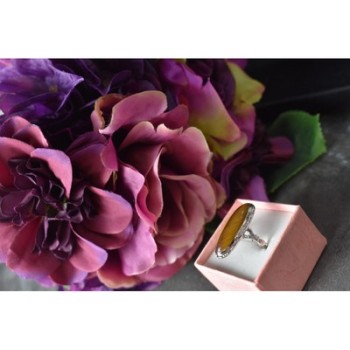 925 Sterling Silver Tiger's Eye Ring Size 8