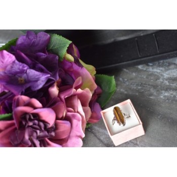 925 Sterling Silver Tiger's Eye Ring Size 8