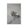 925 Sterling Silver Blue Spinel & CZ Ring Size 9