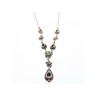 925 STERLING SILVER NEPHRITE & MARCASITE NECKLASE