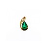 10K YELLOW GOLD EMERALD & SAPPHIRES PENDANT
