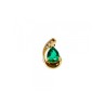 10K YELLOW GOLD EMERALD & SAPPHIRES PENDANT