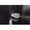 925 Sterling Silver CZ Double Ring Size 6.5