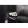 925 Sterling Silver CZ Double Ring Size 6.5