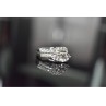 925 Sterling Silver CZ Double Ring Size 6.5