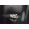 925 Sterling Silver CZ Double Ring Size 6.5