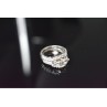 925 Sterling Silver CZ Double Ring Size 6.5