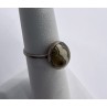 925 Sterling Silver & Agate Ring Size 4