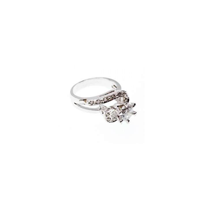 925 Sterling Silver White/colorless CZ Ring Size 5.5