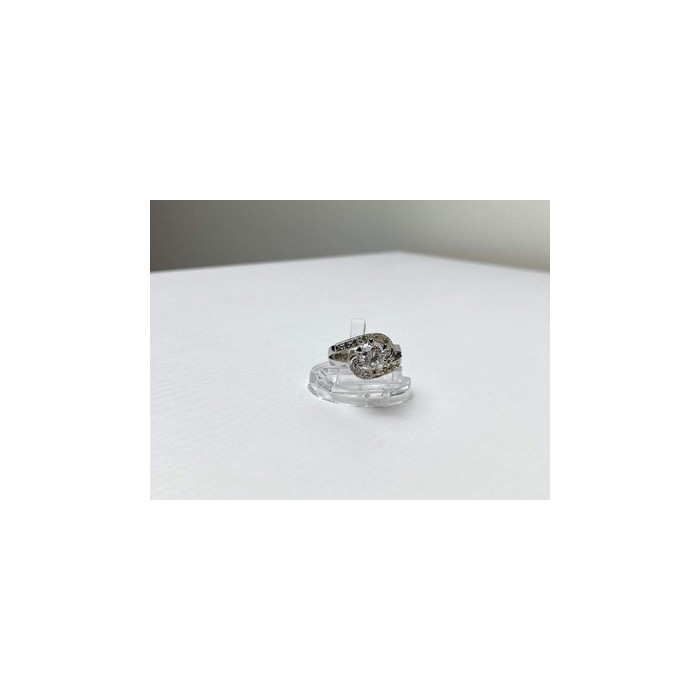 925 Sterling Silver White/colorless CZ Ring Size 5.5