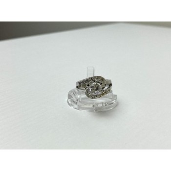 925 Sterling Silver White/colorless CZ Ring Size 5.5