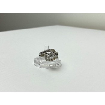 925 Sterling Silver White/colorless CZ Ring Size 5.5