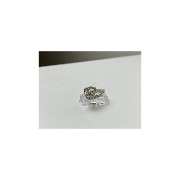 925 Sterling Silver White/colorless CZ Ring Size 5.5