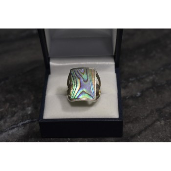 925 Sterling Silver Haliotis Ring Size 10