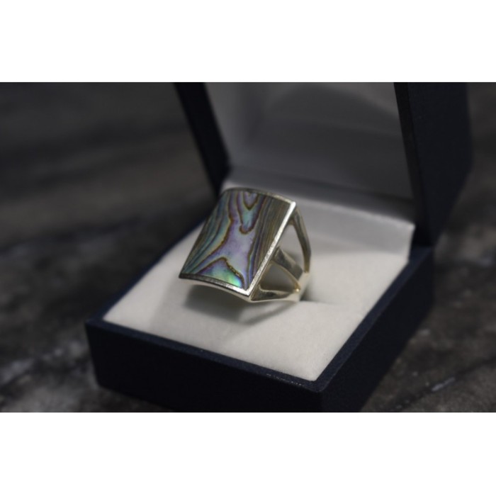 925 Sterling Silver Haliotis Ring Size 10