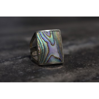 925 Sterling Silver Haliotis Ring Size 10