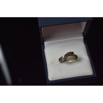 925 Sterling Silver Sapphires Ring Size 6.5