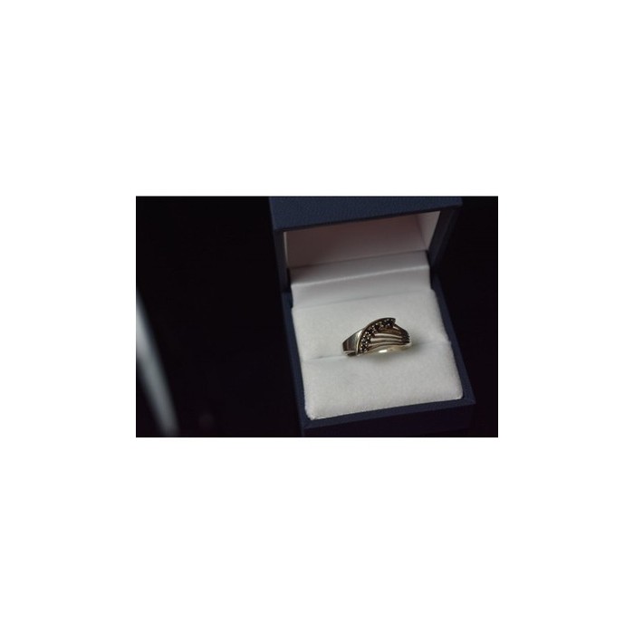 925 Sterling Silver Sapphires Ring Size 6.5