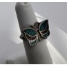925 Sterling Silver & Opal Butterfly Ring Size 4.5