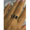 925 Sterling Silver Garnet & Marcasite Ring Size 9