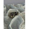 925 Sterling Silver Garnet & Marcasite Ring Size 9