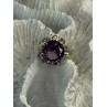 925 Sterling Silver Amethyst Ring Size 6.5