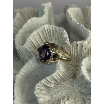 925 Sterling Silver Amethyst Ring Size 6.5