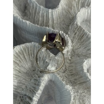 925 Sterling Silver Amethyst Ring Size 6.5