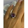 925 Sterling Silver Amethyst Ring Size 6.5