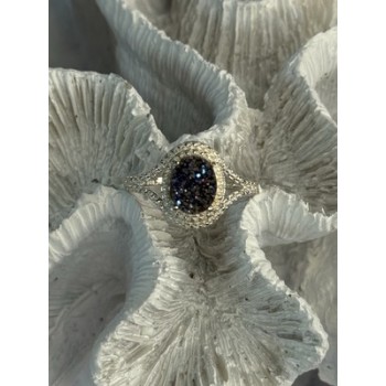 925 Sterling Silver Marcasite Ring Size 9.5