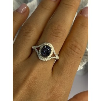 925 Sterling Silver Marcasite Ring Size 9.5