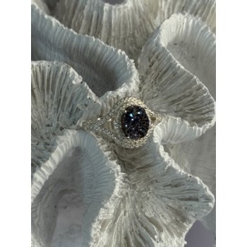 925 Sterling Silver Marcasite Ring Size 9.5