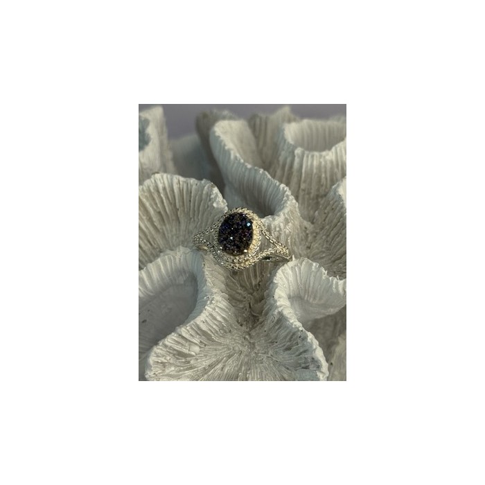 925 Sterling Silver Marcasite Ring Size 9.5