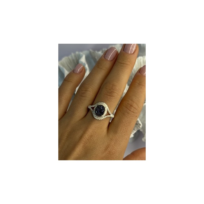 925 Sterling Silver Marcasite Ring Size 9.5