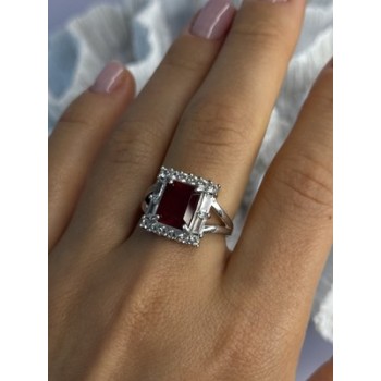 925 Sterling Silver Topaz & Beryl Ring Size 8