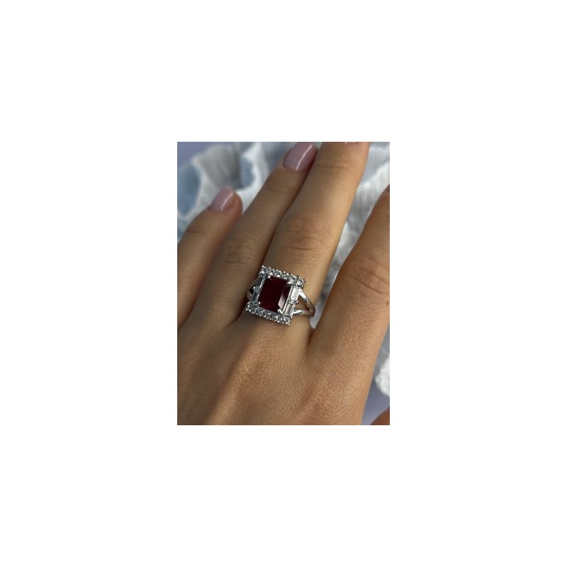 925 Sterling Silver Topaz & Beryl Ring Size 8