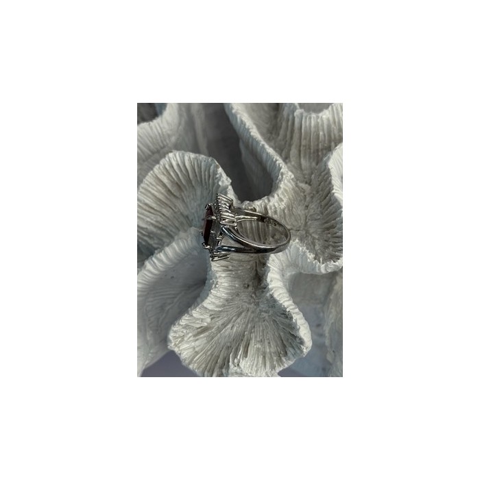 925 Sterling Silver Topaz & Beryl Ring Size 8