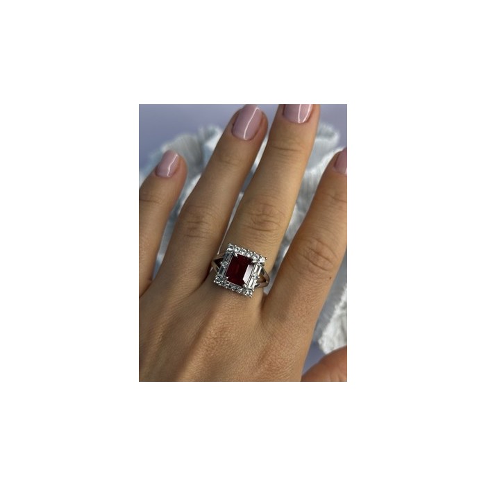 925 Sterling Silver Topaz & Beryl Ring Size 8